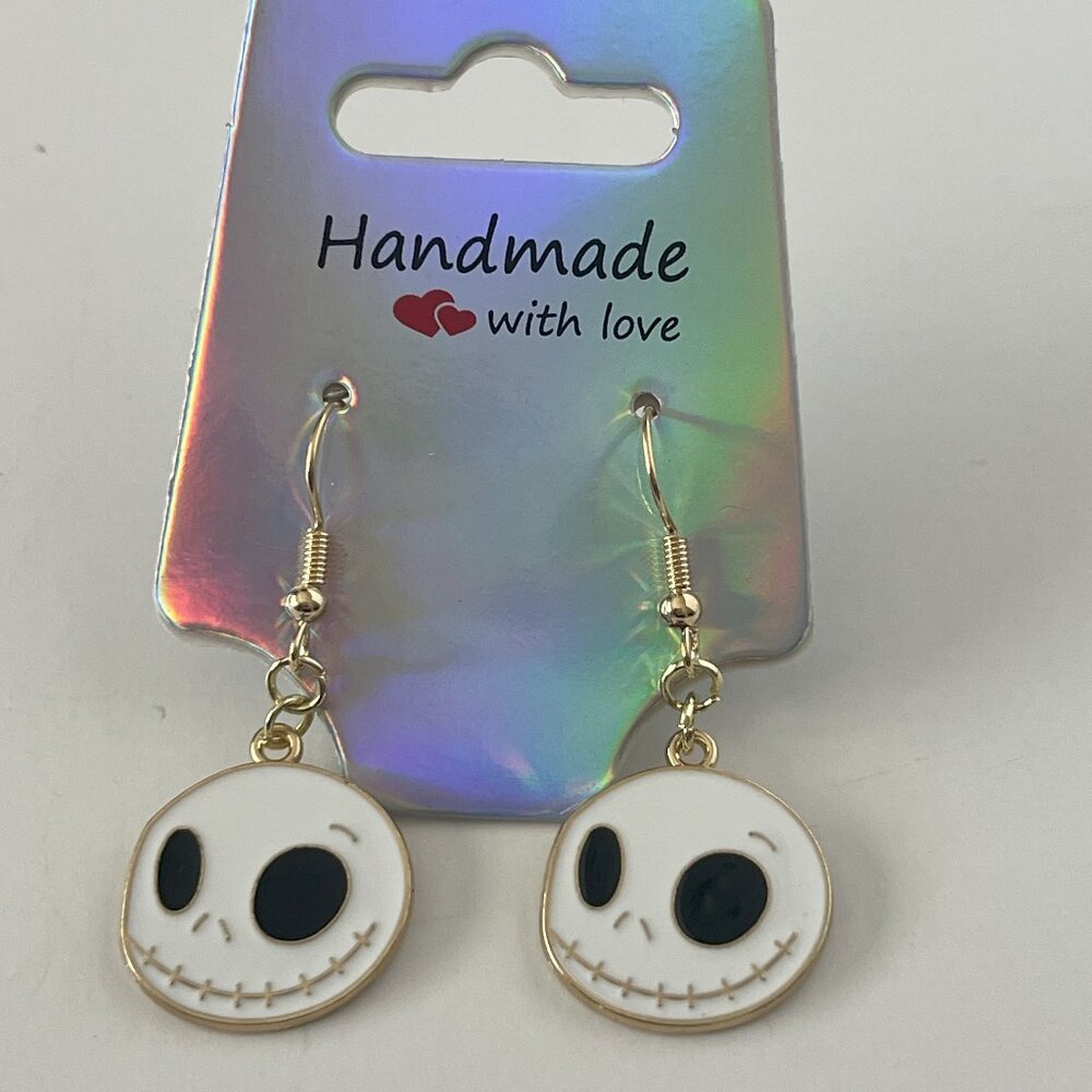 Happy Jack from Nightmare Before Christmas Dangle Earrings